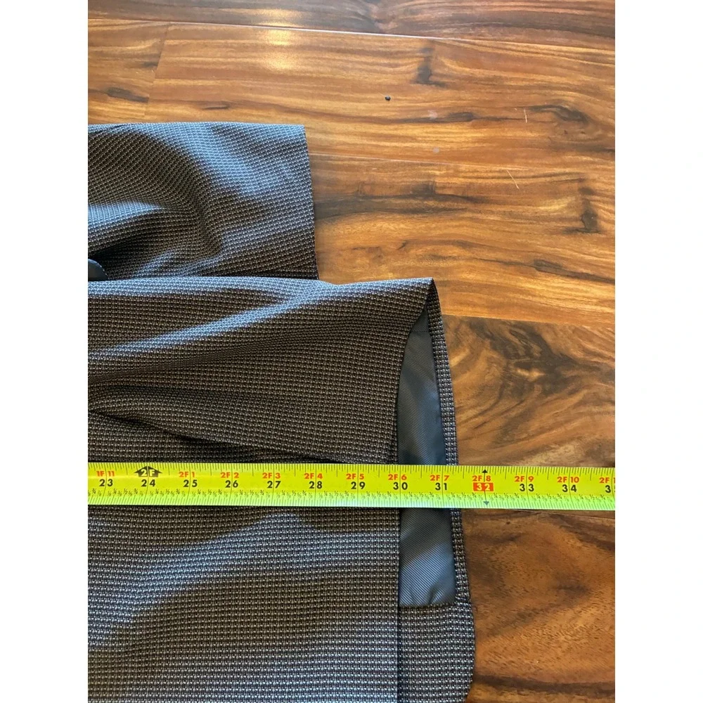 Joseph Abboud‎ Nordstrom Silk Wool Blazer 44R Grey Houndstooth Sport Coat USA